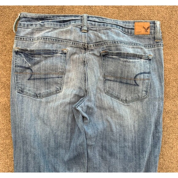 American Eagle Jeans Womens 6 Boyfriend Low Rise Distressed Button Fly Denim - Picture 2 of 9